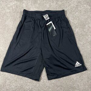 Adidas Mens Medium Black Elastic Waist‎ Pull On Climalite Athletic Shorts NWT